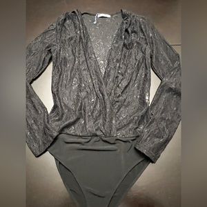 Zara black lace bodysuit